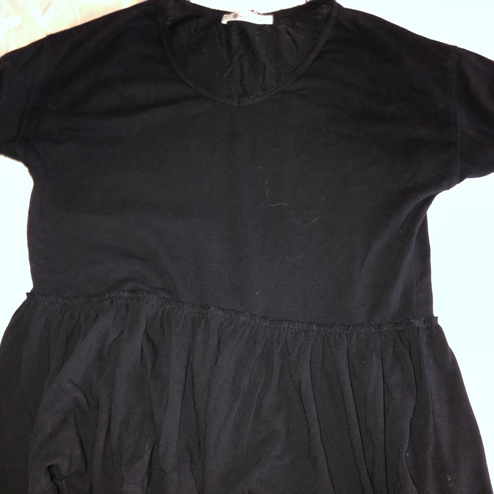 Black lightweight babydoll tee